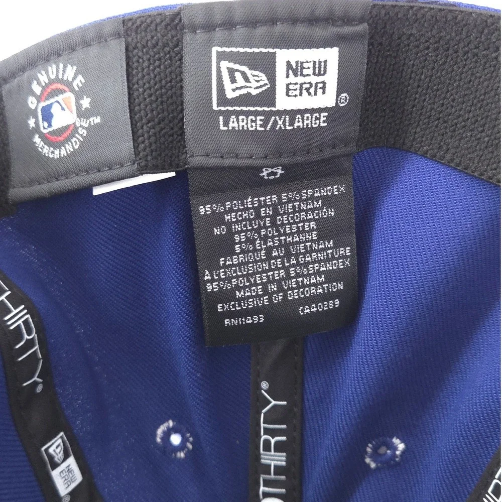 New Era Texas Rangers Hat Mens L/XL Blue 39THIRTY Stretch MLB Baseball Cap NEW